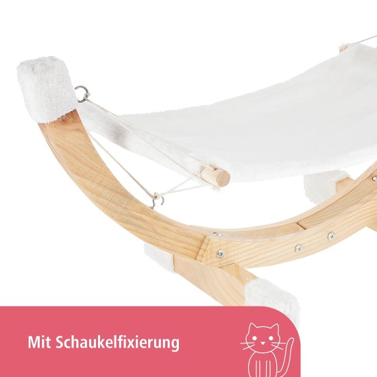 Kerbl Siesta Hammock Wood Frame, 73 x 36 x 34 cm, White Kerbl Siesta Hammock Wood Frame, 73 x 36 x 34 cm, White