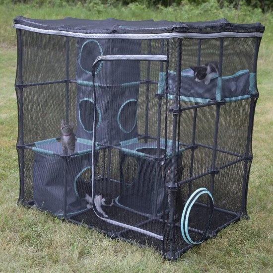 Kitty City Claw Indoor & Outdoor Mega Kit Cat Furniture Cat Sleeper Outdoor Kennel Corrugated Cardboard Cat Scratcher Black Kitty City Claw Indoor & Outdoor Mega Kit Cat Furniture Cat Sleeper Outdoor Kennel Corrugated Cardboard Cat Scratcher Black