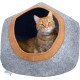 Kitty City Round Felt Cat Bed Warm Cosy Grey Kitty City Round Felt Cat Bed Warm Cosy Grey