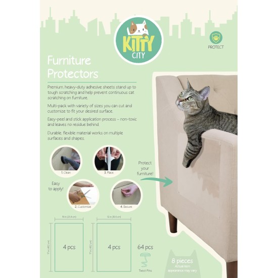 Kitty City XL Wide Corrugate Cat Scratchers 3 Pieces, Cat Scratching, Cat Scratch Pad, Door Clips Kitty City XL Wide Corrugate Cat Scratchers 3 Pieces, Cat Scratching, Cat Scratch Pad, Door Clips