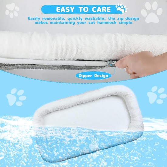 KoolYouth Cat Window Lounger with Strong Suction Cups 60 x 30 cm, Folding Window Lounger for Cats, Maximum Load 18 kg, Removable Cat Hammock for Glass Windows and Windowsill, Grey KoolYouth Cat Window Lounger with Strong Suction Cups 60 x 30 cm, Folding Window Lounger for Cats, Maximum Load 18 kg, Removable Cat Hammock for Glass Windows and Windowsill, Grey