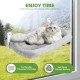 KoolYouth Cat Window Lounger with Strong Suction Cups 60 x 30 cm, Folding Window Lounger for Cats, Maximum Load 18 kg, Removable Cat Hammock for Glass Windows and Windowsill, Grey KoolYouth Cat Window Lounger with Strong Suction Cups 60 x 30 cm, Folding Window Lounger for Cats, Maximum Load 18 kg, Removable Cat Hammock for Glass Windows and Windowsill, Grey