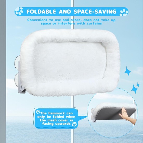 KoolYouth Cat Window Lounger with Strong Suction Cups 60 x 30 cm, Folding Window Lounger for Cats, Maximum Load 18 kg, Removable Cat Hammock for Glass Windows and Windowsill, Grey KoolYouth Cat Window Lounger with Strong Suction Cups 60 x 30 cm, Folding Window Lounger for Cats, Maximum Load 18 kg, Removable Cat Hammock for Glass Windows and Windowsill, Grey