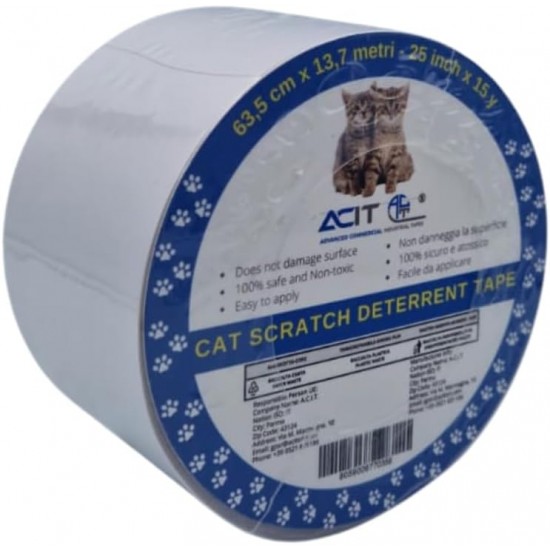 Kratzband für Katzen, Kratzschutz, 63,5 cm x 13,7 m - 25 Zoll x 15 y, doppelseitig, transparent, für Sofas, Türen, Tische und Möbel Kratzband für Katzen, Kratzschutz, 63,5 cm x 13,7 m - 25 Zoll x 15 y, doppelseitig, transparent, für Sofas, Türen, Tische und Möbel