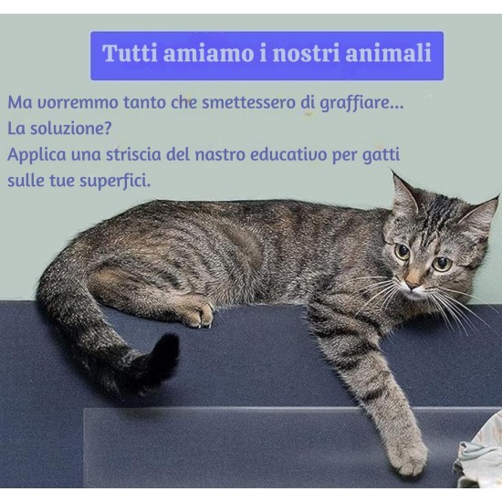 Kratzband für Katzen, Kratzschutz, 63,5 cm x 13,7 m - 25 Zoll x 15 y, doppelseitig, transparent, für Sofas, Türen, Tische und Möbel Kratzband für Katzen, Kratzschutz, 63,5 cm x 13,7 m - 25 Zoll x 15 y, doppelseitig, transparent, für Sofas, Türen, Tische und Möbel