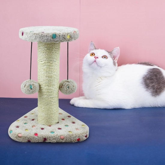 Kratzbaum für Katzen im Punkte-Design, robuste Struktur, einfach zu montieren; ideal für die Pflege und Unterhaltung von Katzen. Kratzbaum für Katzen im Punkte-Design, robuste Struktur, einfach zu montieren; ideal für die Pflege und Unterhaltung von Katzen.