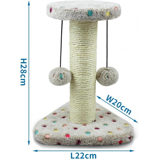 Kratzbaum für Katzen im Punkte-Design, robuste Struktur, einfach zu montieren; ideal für die Pflege und Unterhaltung von Katzen. Kratzbaum für Katzen im Punkte-Design, robuste Struktur, einfach zu montieren; ideal für die Pflege und Unterhaltung von Katzen.