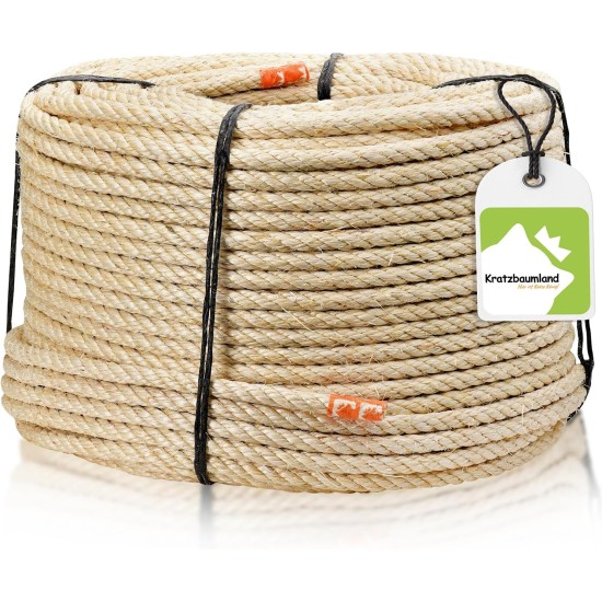 Kratzbaumland Sisal Rope for Scratching Posts, 10 mm, Various Lengths Kratzbaumland Sisal Rope for Scratching Posts, 10 mm, Various Lengths