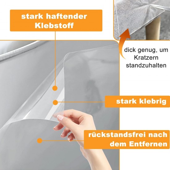 LDXDRU 2 Stück Katzen Kratzschutz Sofa Transparent, 30CM*5M Kratzfolie Katzen Selbstklebend, Couch Schutz möbelschutz Türschutz Antikratzfolie für Möbel, Couch, Tür, Sofa, Wand LDXDRU 2 Stück Katzen Kratzschutz Sofa Transparent, 30CM*5M Kratzfolie Katzen Selbstklebend, Couch Schutz möbelschutz Türschutz Antikratzfolie für Möbel, Couch, Tür, Sofa, Wand