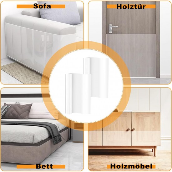 LDXDRU 2 Stück Katzen Kratzschutz Sofa Transparent, 30CM*5M Kratzfolie Katzen Selbstklebend, Couch Schutz möbelschutz Türschutz Antikratzfolie für Möbel, Couch, Tür, Sofa, Wand LDXDRU 2 Stück Katzen Kratzschutz Sofa Transparent, 30CM*5M Kratzfolie Katzen Selbstklebend, Couch Schutz möbelschutz Türschutz Antikratzfolie für Möbel, Couch, Tür, Sofa, Wand
