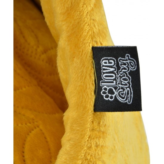 LOVE STORY Wooden Hammock with Feet 53 x 48 cm Boho Cat Mustard LOVE STORY Wooden Hammock with Feet 53 x 48 cm Boho Cat Mustard