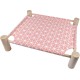 LOVE STORY, Wooden Hammock with Feet Polyester 53 x 48 x 13 cm Boho Cat Pink LOVE STORY, Wooden Hammock with Feet Polyester 53 x 48 x 13 cm Boho Cat Pink