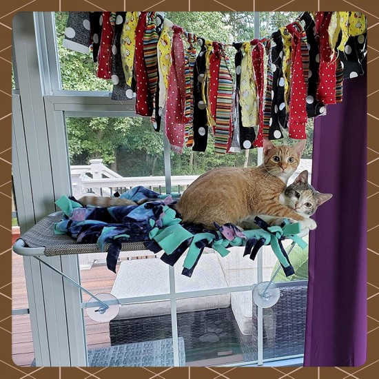 LSAIFATER All-round 360° Cat Hammock For Sunbathing, With Lower Support, Safety Iron, Window Seat For All Cats LSAIFATER All-round 360° Cat Hammock For Sunbathing, With Lower Support, Safety Iron, Window Seat For All Cats