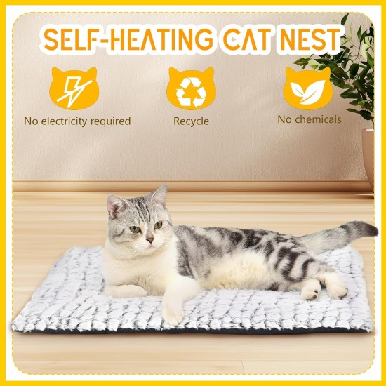 LURNODY Self-Heating Blanket for Dogs and Cats, 60 x 40 cm, Heating Blanket for Cats and Dogs, Washable Thermal Blanket, Pet Heat Pad for Indoor and Outdoor Use LURNODY Self-Heating Blanket for Dogs and Cats, 60 x 40 cm, Heating Blanket for Cats and Dogs, Washable Thermal Blanket, Pet Heat Pad for Indoor and Outdoor Use