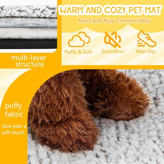 LURNODY Self-Heating Blanket for Dogs and Cats, 60 x 40 cm, Heating Blanket for Cats and Dogs, Washable Thermal Blanket, Pet Heat Pad for Indoor and Outdoor Use LURNODY Self-Heating Blanket for Dogs and Cats, 60 x 40 cm, Heating Blanket for Cats and Dogs, Washable Thermal Blanket, Pet Heat Pad for Indoor and Outdoor Use