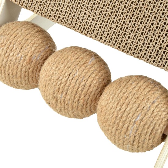 Love Story, Cat Scratching Post with Jute Balls and Toy Wooden Structure 30 x 28 x 34 cm Love Story, Cat Scratching Post with Jute Balls and Toy Wooden Structure 30 x 28 x 34 cm