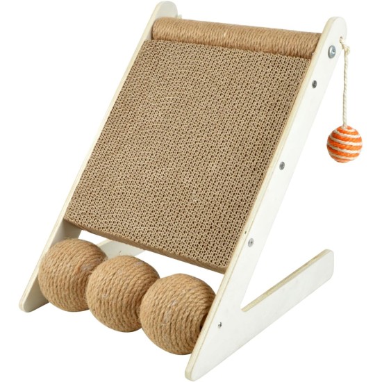 Love Story, Cat Scratching Post with Jute Balls and Toy Wooden Structure 30 x 28 x 34 cm