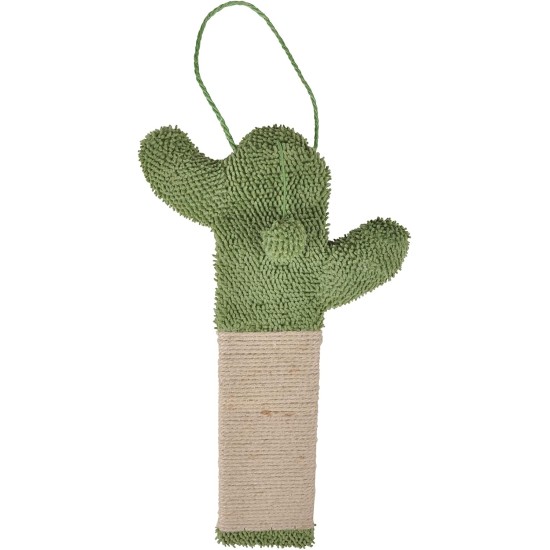 Love Story, Green Cactus Hanging Scratching Post - Polyester/Jute - 31cm x 51cm Love Story, Green Cactus Hanging Scratching Post - Polyester/Jute - 31cm x 51cm