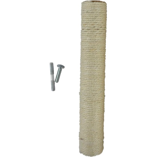 Love Story, Small Sisal Replacement Post for Cats, Diameter 4.5 x Height 30 cm, Screws Included Love Story, Small Sisal Replacement Post for Cats, Diameter 4.5 x Height 30 cm, Screws Included