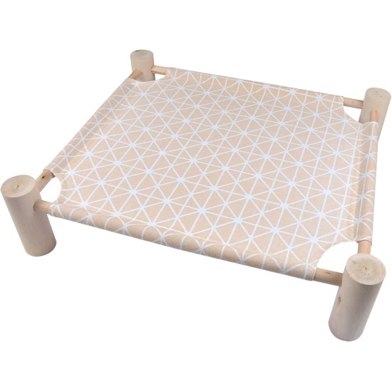Love Story, Wooden Hammock with Feet Polyester 53 x 48 x 13 cm Boho Cat Natural Love Story, Wooden Hammock with Feet Polyester 53 x 48 x 13 cm Boho Cat Natural