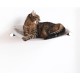 LucyBalu® Cat Hammock with Natural Felt | Hammock for Cats as a Cat Bed on the Wall I Cat Lounger for Wall with Metal Frame | Wall Bed Cat | Made in Germany I White/Sand