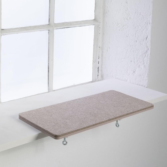 LucyBalu® Premium Cat Window Sill Lounger for Windowsill Cat Window Lounger Window Sill Widening 64 x 32 x 2 cm Cat Bed Window Sill with Felt Pad and Metal Attachment Sand LucyBalu® Premium Cat Window Sill Lounger for Windowsill Cat Window Lounger Window Sill Widening 64 x 32 x 2 cm Cat Bed Window Sill with Felt Pad and Metal Attachment Sand