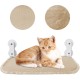 Lvjkes Cat Window Lounger, Window Lounger for Cats, 52 x 30 cm, Foldable, with Sturdy Metal Frame, 4 Strong Suction Cups, Various Fabrics Top and Bottom, Suitable for All Seasons (Beige) Lvjkes Cat Window Lounger, Window Lounger for Cats, 52 x 30 cm, Foldable, with Sturdy Metal Frame, 4 Strong Suction Cups, Various Fabrics Top and Bottom, Suitable for All Seasons (Beige)