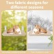 Lvjkes Cat Window Lounger, Window Lounger for Cats, 52 x 30 cm, Foldable, with Sturdy Metal Frame, 4 Strong Suction Cups, Various Fabrics Top and Bottom, Suitable for All Seasons (Beige) Lvjkes Cat Window Lounger, Window Lounger for Cats, 52 x 30 cm, Foldable, with Sturdy Metal Frame, 4 Strong Suction Cups, Various Fabrics Top and Bottom, Suitable for All Seasons (Beige)