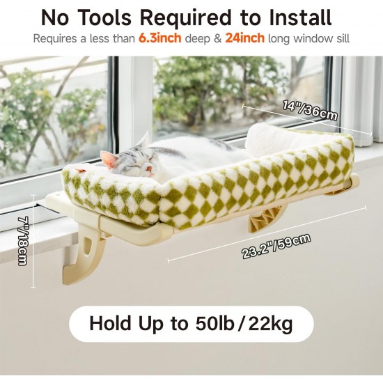 MEWOOFUN Cat Hammock Window Cat Bed Window Sill for Cats - 50 x 36 cm Cat Bed for Heating Cats Hammock with Soft Bed Removable Suction Cup Free Holds 18 kg (White L) MEWOOFUN Cat Hammock Window Cat Bed Window Sill for Cats - 50 x 36 cm Cat Bed for Heating Cats Hammock with Soft Bed Removable Suction Cup Free Holds 18 kg (White L)