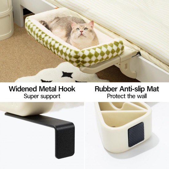 MEWOOFUN Cat Hammock Window Cat Bed Window Sill for Cats - 50 x 36 cm Cat Bed for Heating Cats Hammock with Soft Bed Removable Suction Cup Free Holds 18 kg (White L) MEWOOFUN Cat Hammock Window Cat Bed Window Sill for Cats - 50 x 36 cm Cat Bed for Heating Cats Hammock with Soft Bed Removable Suction Cup Free Holds 18 kg (White L)