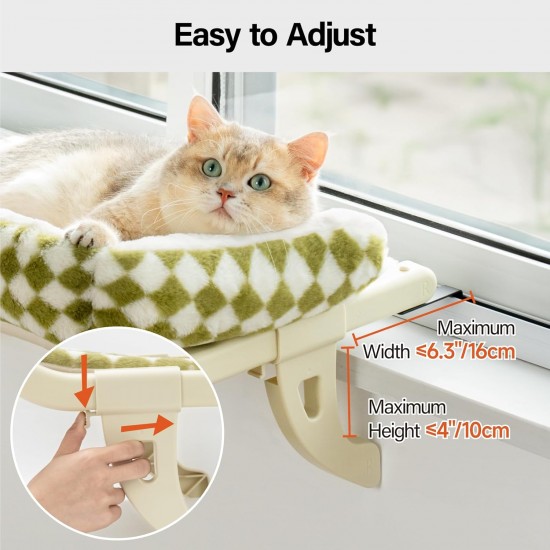 MEWOOFUN Cat Hammock Window Cat Bed Window Sill for Cats - 50 x 36 cm Cat Bed for Heating Cats Hammock with Soft Bed Removable Suction Cup Free Holds 18 kg (White L) MEWOOFUN Cat Hammock Window Cat Bed Window Sill for Cats - 50 x 36 cm Cat Bed for Heating Cats Hammock with Soft Bed Removable Suction Cup Free Holds 18 kg (White L)