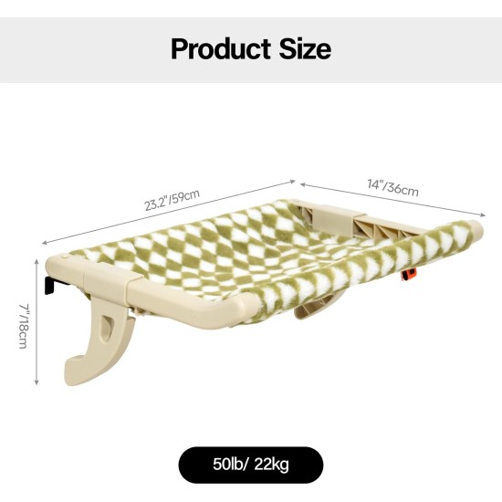 MEWOOFUN Cat Hammock Window Cat Bed Window Sill for Cats - 50 x 36 cm Cat Bed for Heating Cats Hammock with Soft Bed Removable Suction Cup Free Holds 18 kg (White L) MEWOOFUN Cat Hammock Window Cat Bed Window Sill for Cats - 50 x 36 cm Cat Bed for Heating Cats Hammock with Soft Bed Removable Suction Cup Free Holds 18 kg (White L)