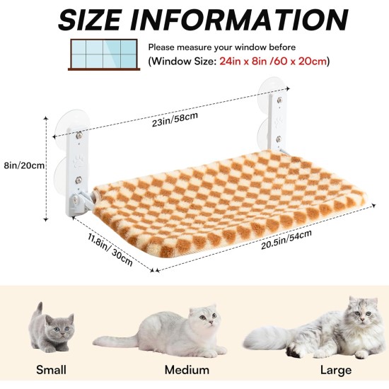MEWOOFUN Cat Hammock Window Seats for Cats 54 x 30 cm Foldable Cat Bed Window with Sturdy Suction Cups up to 18 kg (Grey, Large) MEWOOFUN Cat Hammock Window Seats for Cats 54 x 30 cm Foldable Cat Bed Window with Sturdy Suction Cups up to 18 kg (Grey, Large)