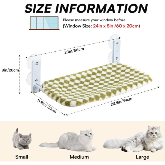 MEWOOFUN Cat Hammock Window Seats for Cats 54 x 30 cm Foldable Cat Bed Window with Sturdy Suction Cups up to 18 kg (Grey, Large) MEWOOFUN Cat Hammock Window Seats for Cats 54 x 30 cm Foldable Cat Bed Window with Sturdy Suction Cups up to 18 kg (Grey, Large)