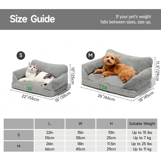 MEWOOFUN Cat Sofa Cat Bed for Indoor Cats, Cute Kitten Bed, Pet Sofa with Removable, Washable Cover and Non-Slip Underside for Small Dogs (White, S) MEWOOFUN Cat Sofa Cat Bed for Indoor Cats, Cute Kitten Bed, Pet Sofa with Removable, Washable Cover and Non-Slip Underside for Small Dogs (White, S)