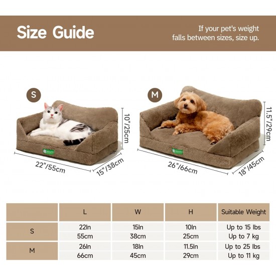 MEWOOFUN Cat Sofa Cat Bed for Indoor Cats, Cute Kitten Bed, Pet Sofa with Removable, Washable Cover and Non-Slip Underside for Small Dogs (White, S) MEWOOFUN Cat Sofa Cat Bed for Indoor Cats, Cute Kitten Bed, Pet Sofa with Removable, Washable Cover and Non-Slip Underside for Small Dogs (White, S)