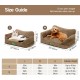 MEWOOFUN Cat Sofa Cat Bed for Indoor Cats, Cute Kitten Bed, Pet Sofa with Removable, Washable Cover and Non-Slip Underside for Small Dogs (White, S)