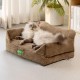 MEWOOFUN Cat Sofa Cat Bed for Indoor Cats, Cute Kitten Bed, Pet Sofa with Removable, Washable Cover and Non-Slip Underside for Small Dogs (White, S)
