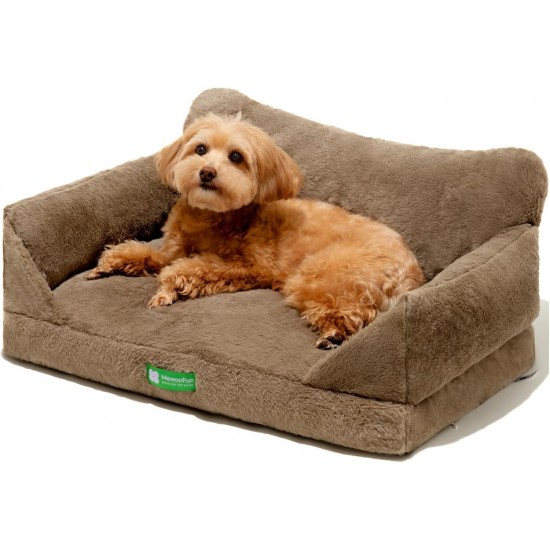 MEWOOFUN Cat Sofa Cat Bed for Indoor Cats, Cute Kitten Bed, Pet Sofa with Removable, Washable Cover and Non-Slip Underside for Small Dogs (White, S) MEWOOFUN Cat Sofa Cat Bed for Indoor Cats, Cute Kitten Bed, Pet Sofa with Removable, Washable Cover and Non-Slip Underside for Small Dogs (White, S)