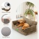 MEWOOFUN Cat Sofa Cat Bed for Indoor Cats, Cute Kitten Bed, Pet Sofa with Removable, Washable Cover and Non-Slip Underside for Small Dogs (White, S)