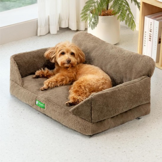 MEWOOFUN Cat Sofa Cat Bed for Indoor Cats, Cute Kitten Bed, Pet Sofa with Removable, Washable Cover and Non-Slip Underside for Small Dogs (White, S) MEWOOFUN Cat Sofa Cat Bed for Indoor Cats, Cute Kitten Bed, Pet Sofa with Removable, Washable Cover and Non-Slip Underside for Small Dogs (White, S)