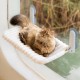 MEWOOFUN Cat Window Perch, Foldable with Removable and Reversible Cover, Soft Cat Window Hammock with Reinforced Steel Frame, Stable up to 18 kg Load Capacity (White, M) MEWOOFUN Cat Window Perch, Foldable with Removable and Reversible Cover, Soft Cat Window Hammock with Reinforced Steel Frame, Stable up to 18 kg Load Capacity (White, M)
