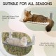 MEWOOFUN Cat Window Perch, Foldable with Removable and Reversible Cover, Soft Cat Window Hammock with Reinforced Steel Frame, Stable up to 18 kg Load Capacity (White, M) MEWOOFUN Cat Window Perch, Foldable with Removable and Reversible Cover, Soft Cat Window Hammock with Reinforced Steel Frame, Stable up to 18 kg Load Capacity (White, M)