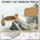 MEWOOFUN Cat Window Perch, Foldable with Removable and Reversible Cover, Soft Cat Window Hammock with Reinforced Steel Frame, Stable up to 18 kg Load Capacity (White, M) MEWOOFUN Cat Window Perch, Foldable with Removable and Reversible Cover, Soft Cat Window Hammock with Reinforced Steel Frame, Stable up to 18 kg Load Capacity (White, M)