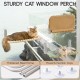 MEWOOFUN Cat Window Perch, Foldable with Removable and Reversible Cover, Soft Cat Window Hammock with Reinforced Steel Frame, Stable up to 18 kg Load Capacity (White, M) MEWOOFUN Cat Window Perch, Foldable with Removable and Reversible Cover, Soft Cat Window Hammock with Reinforced Steel Frame, Stable up to 18 kg Load Capacity (White, M)
