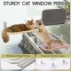 MEWOOFUN Cat Window Perch, Foldable with Removable and Reversible Cover, Soft Cat Window Hammock with Reinforced Steel Frame, Stable up to 18 kg Load Capacity (White, M) MEWOOFUN Cat Window Perch, Foldable with Removable and Reversible Cover, Soft Cat Window Hammock with Reinforced Steel Frame, Stable up to 18 kg Load Capacity (White, M)