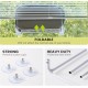MEWOOFUN Large Cat Hammock Window with Removable Thick Cover - Foldable Hammock Cat Window Stable for Cats, Cats Hammock with 4 Strong Suction Cups Holds 18 kg (Light Grey, M)