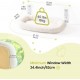 MEWOOFUN Large Cat Hammock Window with Removable Thick Cover - Foldable Hammock Cat Window Stable for Cats, Cats Hammock with 4 Strong Suction Cups Holds 18 kg (Light Grey, M)