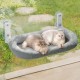MEWOOFUN Large Cat Hammock Window with Removable Thick Cover - Foldable, Stable, 4 Strong Suction Cups, Holds 18 kg (White, M) MEWOOFUN Large Cat Hammock Window with Removable Thick Cover - Foldable, Stable, 4 Strong Suction Cups, Holds 18 kg (White, M)