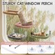 MEWOOFUN Plush Cat Hammock Window with Removable Reversible Cover - Soft Cat Window Lounger with Thickened Steel Frame, Cat Bed Window with 4 Suction Cups, Stable Hold up to 18 kg, Grey MEWOOFUN Plush Cat Hammock Window with Removable Reversible Cover - Soft Cat Window Lounger with Thickened Steel Frame, Cat Bed Window with 4 Suction Cups, Stable Hold up to 18 kg, Grey